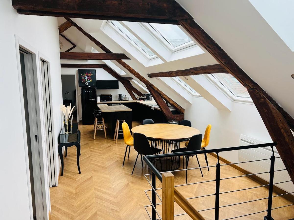 Elegant T4 Centre Reims/Parking Prive Apartamento Exterior foto
